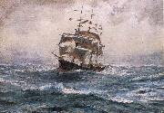 Thomas Somerscales A Ship running before a Gale oil painting picture wholesale